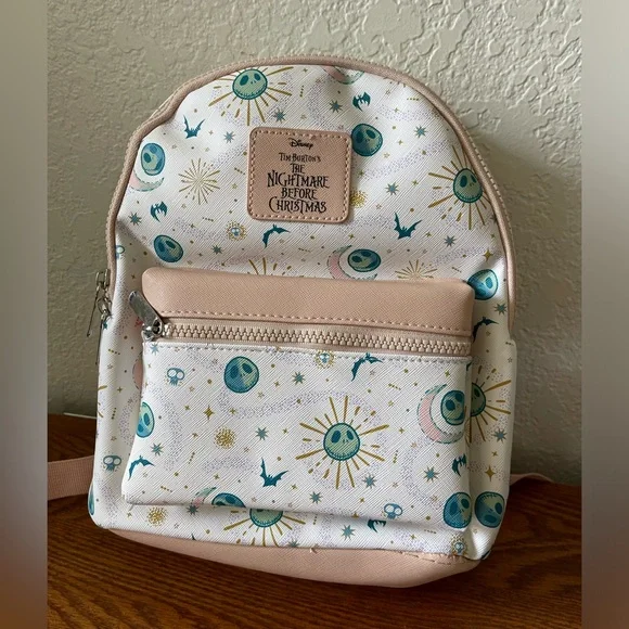 Bioworld Disney The Nightmare Before Christmas Mini Backpack NWT ! New Disney Bioworld Nightmare Before Christmas Jack & Sally  main image 3